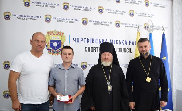 Урочиста церемонія відзначення військовослужбовців в Чортківській міській раді